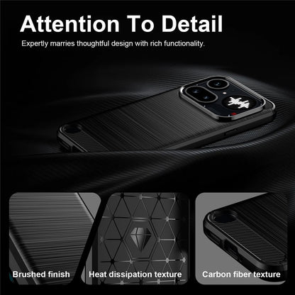 Deksel for Nothing Phone (4a) Pro, Techsuit, Karbon, Svart