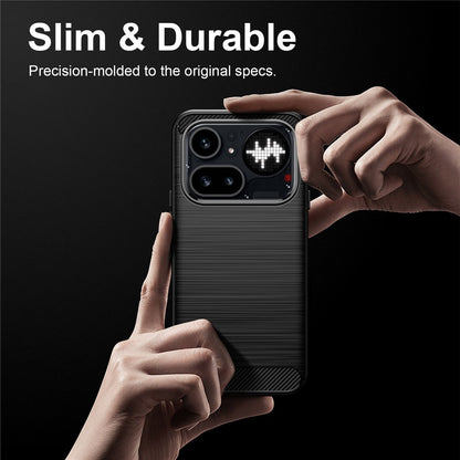 Deksel for Nothing Phone (4a) Pro, Techsuit, Karbon, Svart