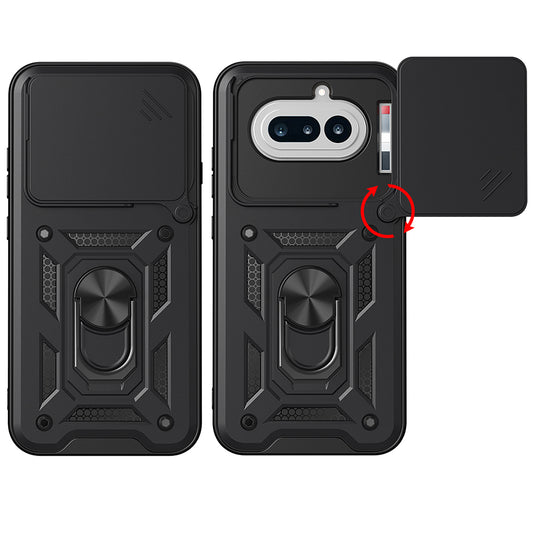 Deksel for Nothing Phone (4a), Techsuit, CamShield, Svart