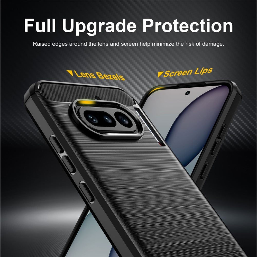 Deksel for Nothing Phone (4a), Techsuit, Karbon, Svart