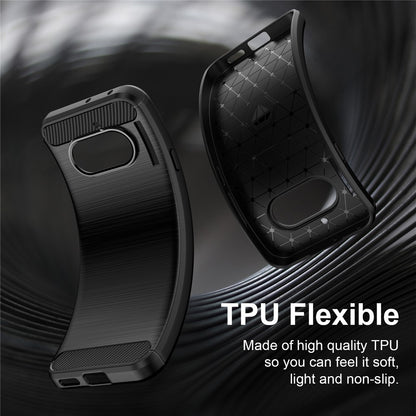 Deksel for Nothing Phone (4a), Techsuit, Karbon, Svart