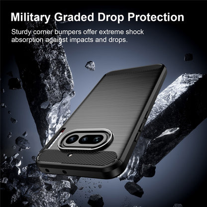 Deksel for Nothing Phone (4a), Techsuit, Karbon, Svart
