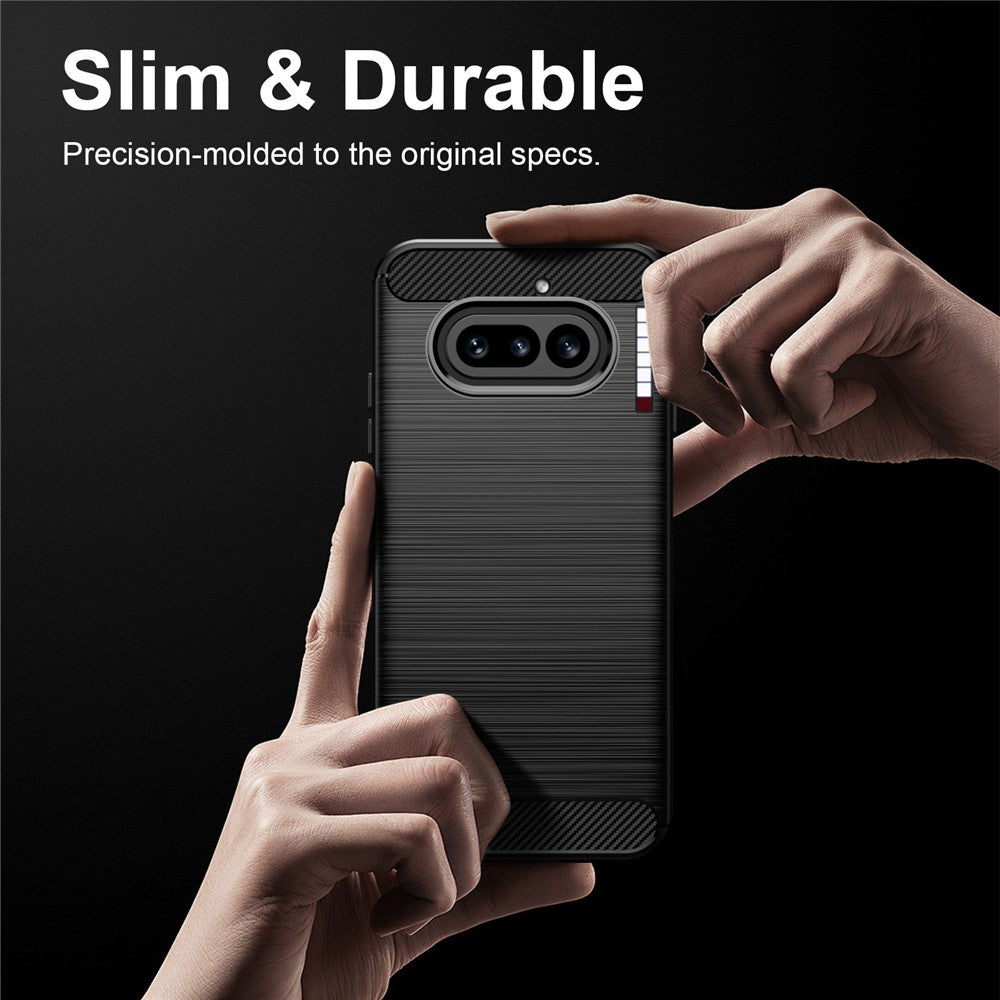 Deksel for Nothing Phone (4a), Techsuit, Karbon, Svart