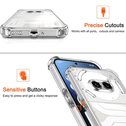 Deksel for Nothing Phone (4a), Techsuit, Shockproof Clear, Gjennomsiktig