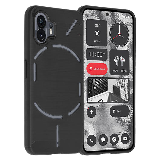 Deksel til Nothing Phone (2), Techsuit, karbon, svart