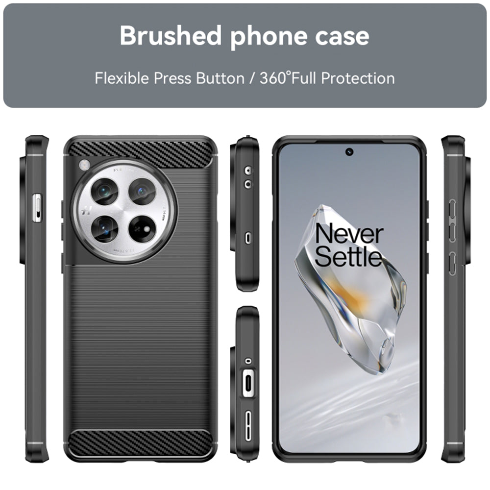 Deksel for OnePlus 12, Techsuit, Karbon, Svart