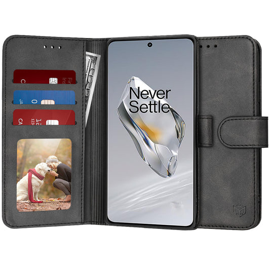 Deksel til OnePlus 12, Techsuit, Diary Book, svart