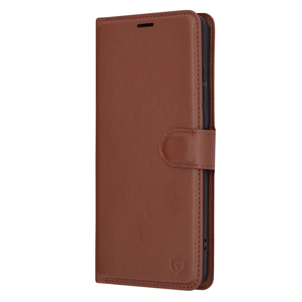 Deksel til OnePlus 12, Techsuit, Leather Folio, Brun