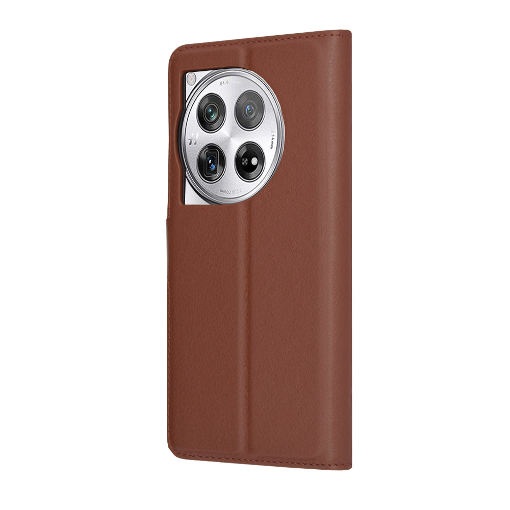 Deksel til OnePlus 12, Techsuit, Leather Folio, Brun
