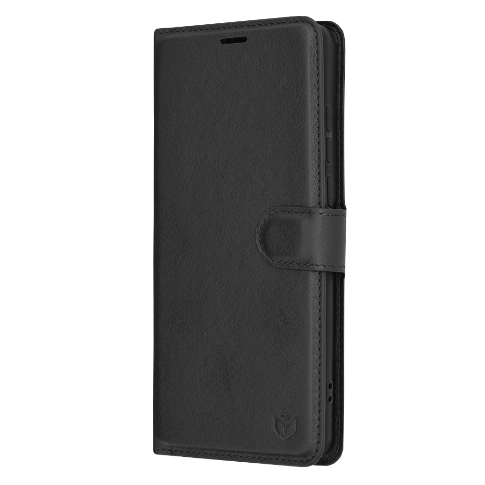 Deksel for OnePlus 12, Techsuit, Leather Folio, Svart