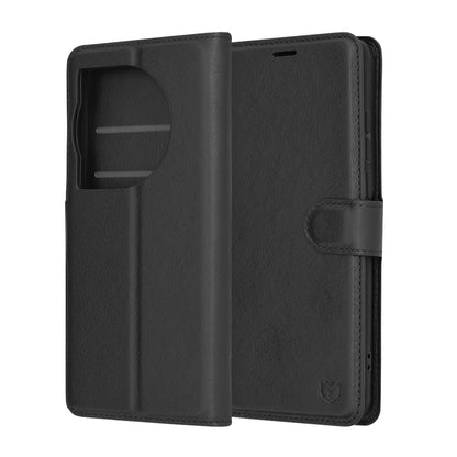 Deksel for OnePlus 12, Techsuit, Leather Folio, Svart