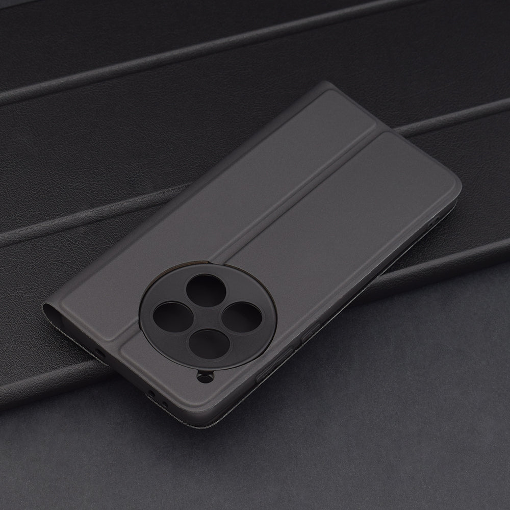 Deksel for OnePlus 12, Techsuit, Magskin Book, Svart