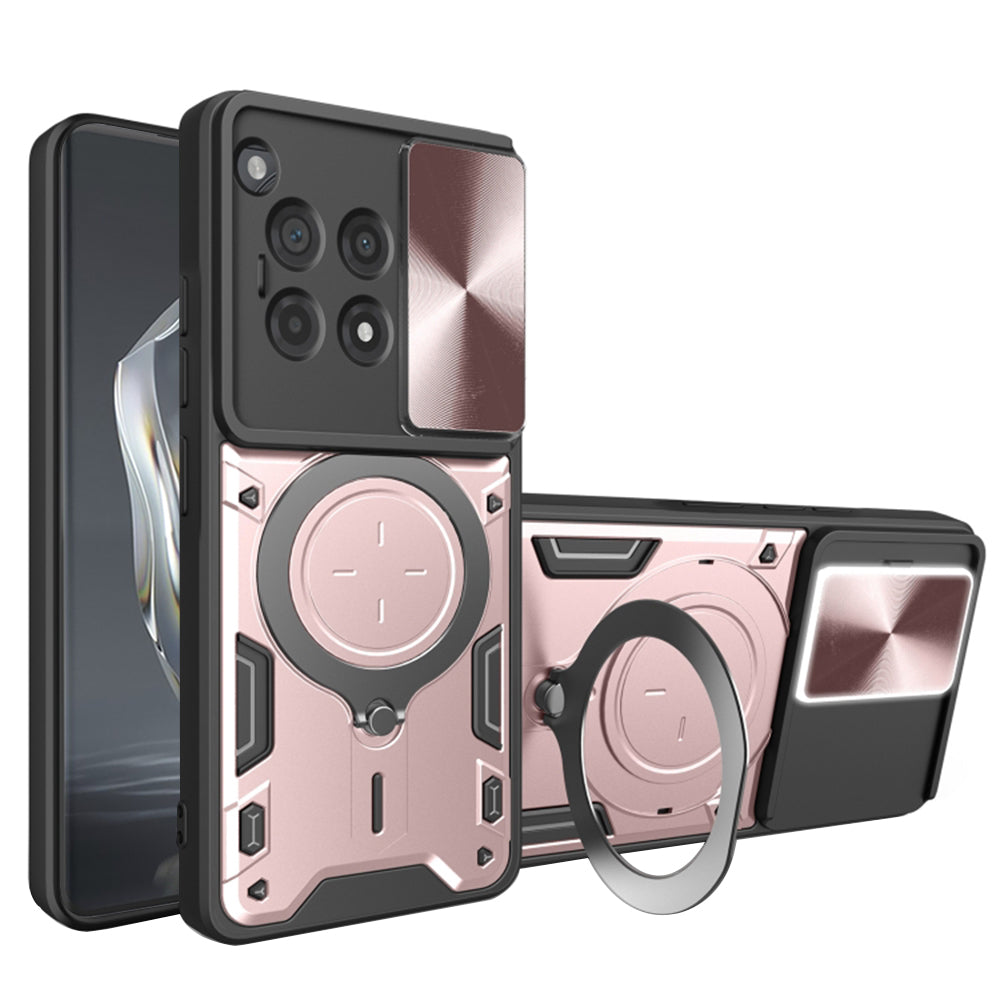 Deksel til OnePlus 12R, Techsuit, CamGuard Pro, Rosa Gull