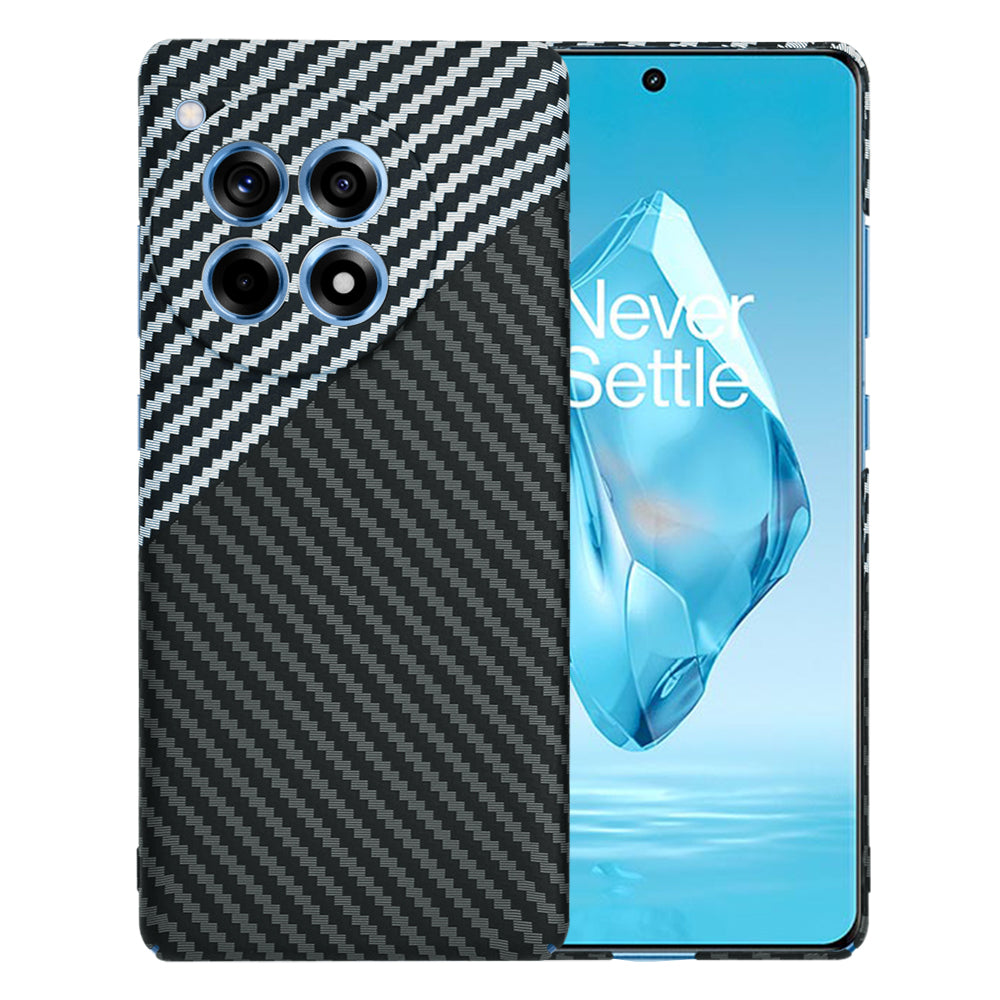 Deksel for OnePlus 12R, Techsuit, Carbonite FiberShell, Svart Grå