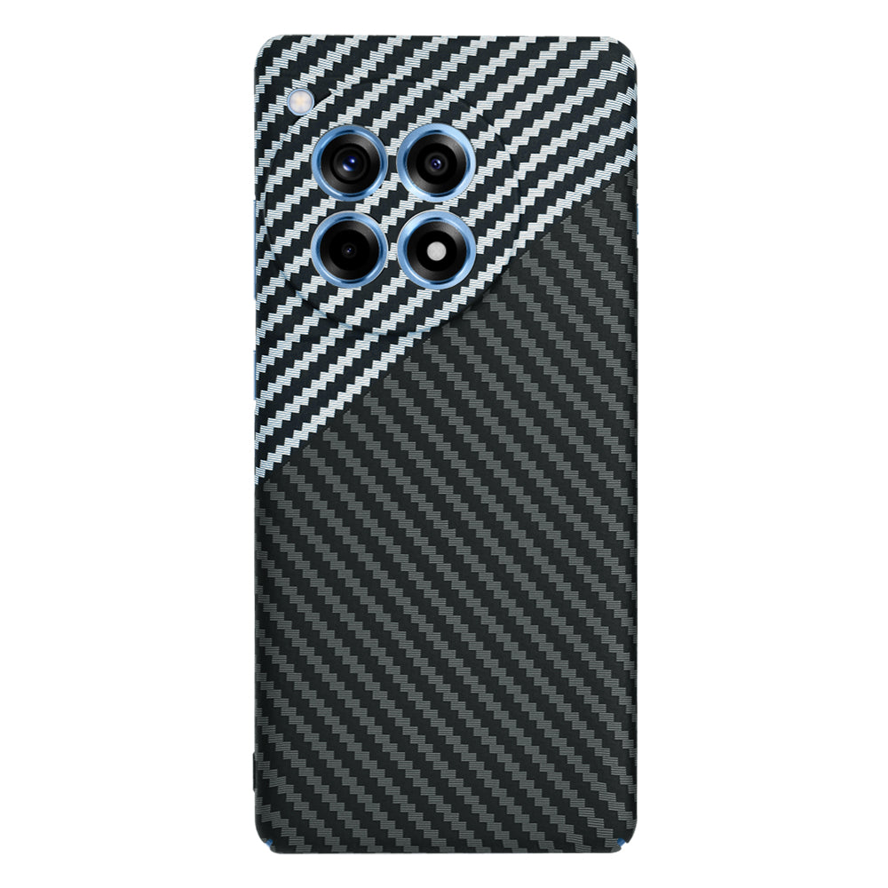 Deksel for OnePlus 12R, Techsuit, Carbonite FiberShell, Svart Grå