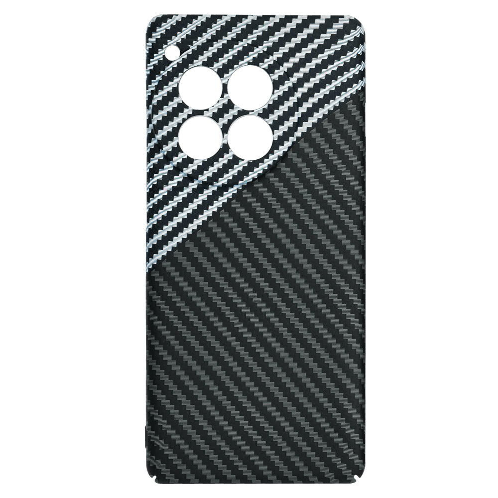Deksel for OnePlus 12R, Techsuit, Carbonite FiberShell, Svart Grå