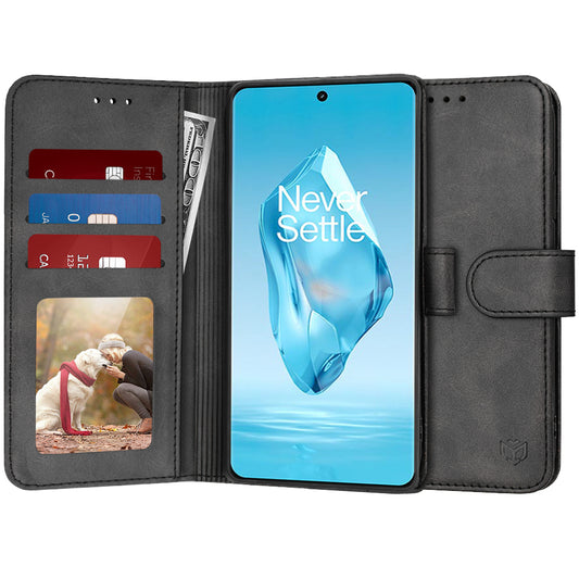 Deksel for OnePlus 12R, Techsuit, Diary Book, Svart