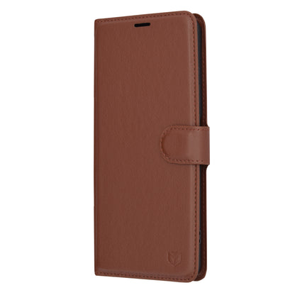 Deksel for OnePlus 12R, Techsuit, Leather Folio, Brun