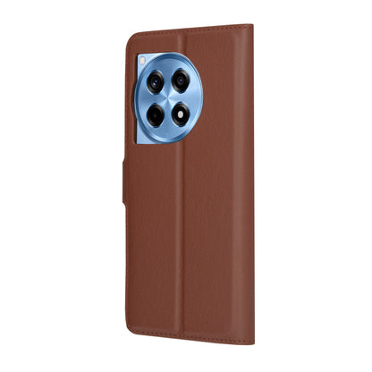 Deksel for OnePlus 12R, Techsuit, Leather Folio, Brun