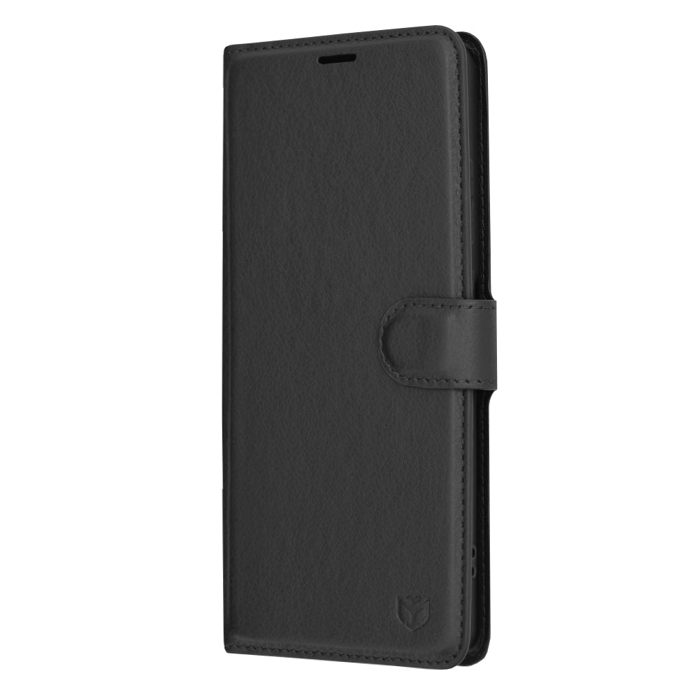 Deksel for OnePlus 12R, Techsuit, Leather Folio, Svart