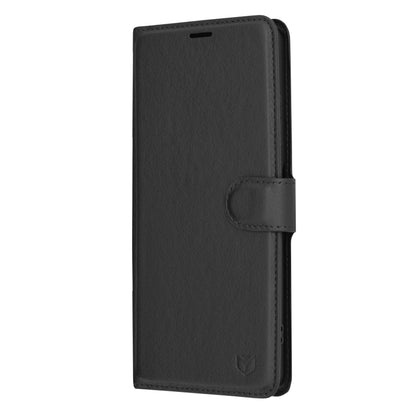 Deksel for OnePlus 12R, Techsuit, Leather Folio, Svart