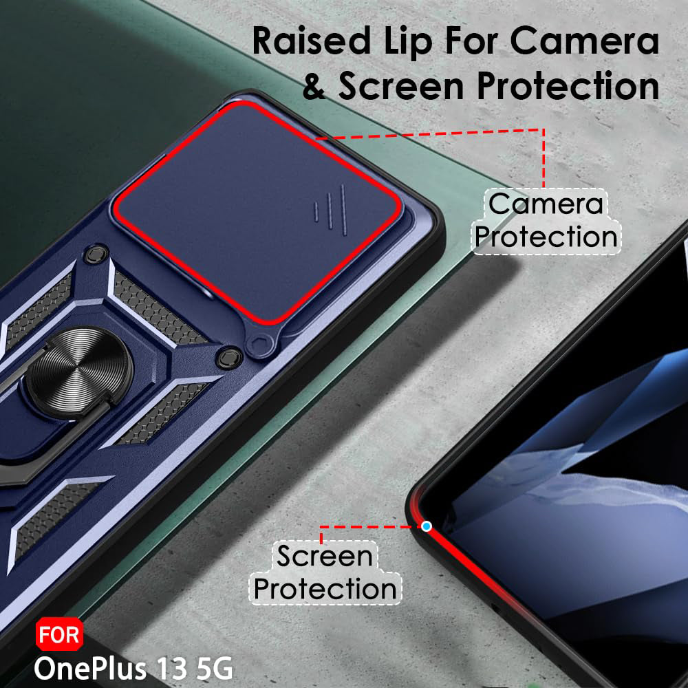 Deksel for OnePlus 13, Techsuit, CamShield, Blå