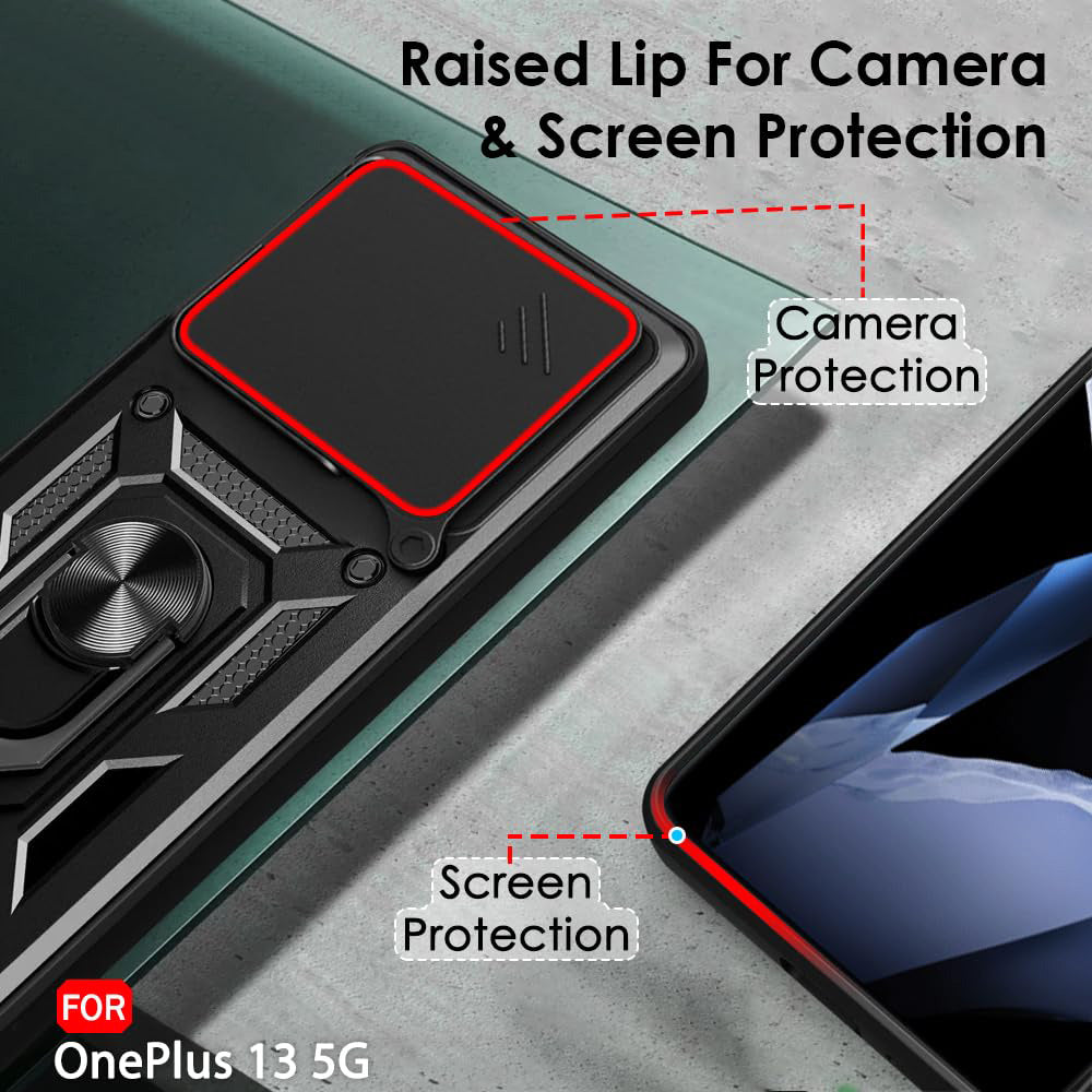 Deksel til OnePlus 13, Techsuit, CamShield, Svart