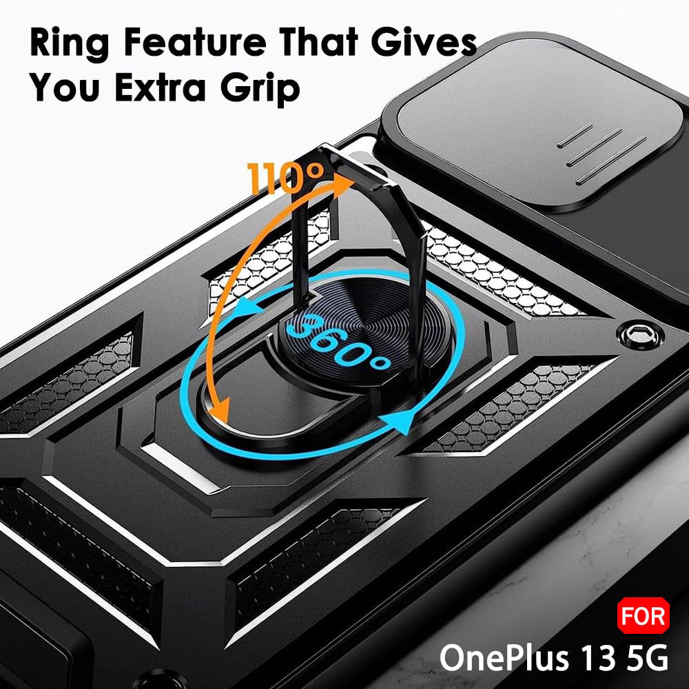 Deksel til OnePlus 13, Techsuit, CamShield, Svart