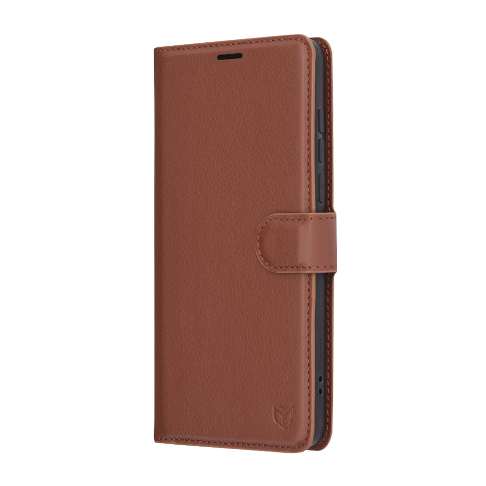 Deksel til OnePlus 13, Techsuit, Leather Folio, Brun