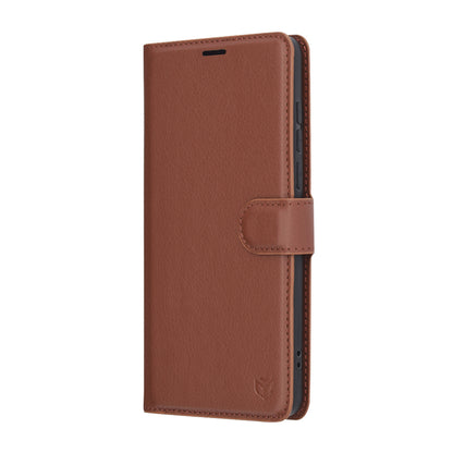 Deksel til OnePlus 13, Techsuit, Leather Folio, Brun