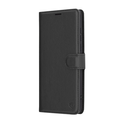 Deksel for OnePlus 13, Techsuit, Leather Folio, Svart