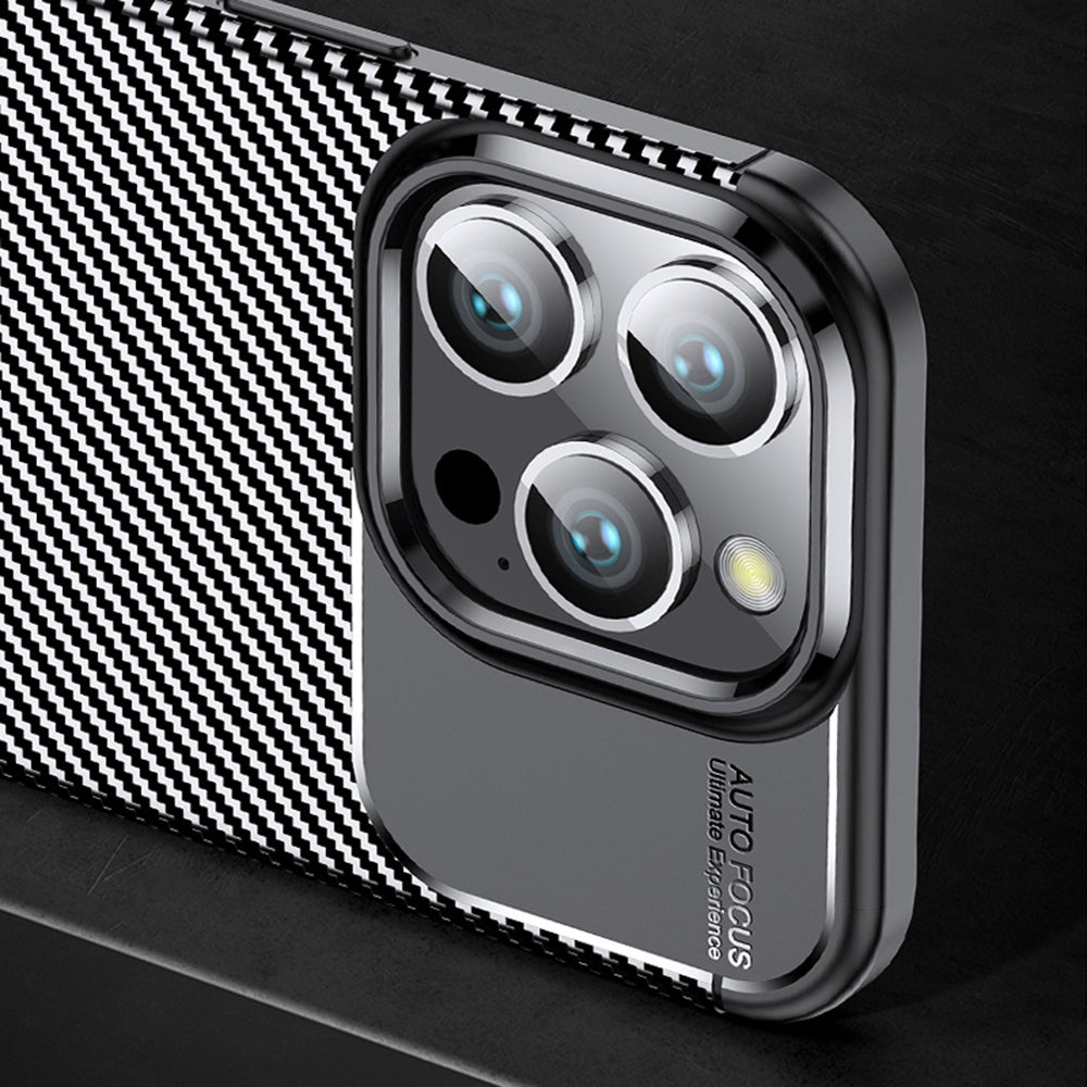Deksel for OnePlus 13R, Techsuit, CarbonFiber, Svart