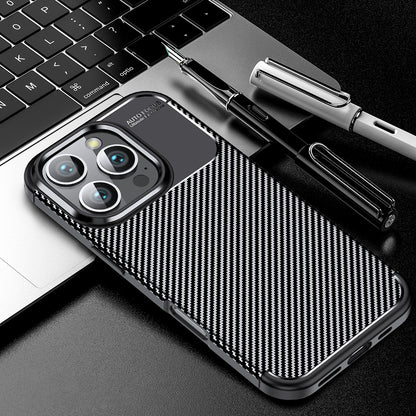 Deksel for OnePlus 13R, Techsuit, CarbonFiber, Svart