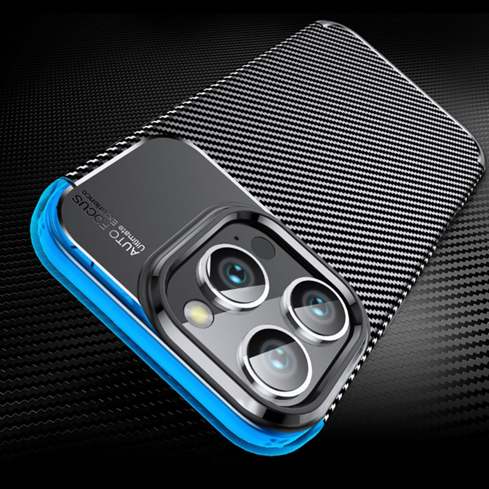 Deksel for OnePlus 13R, Techsuit, CarbonFiber, Svart