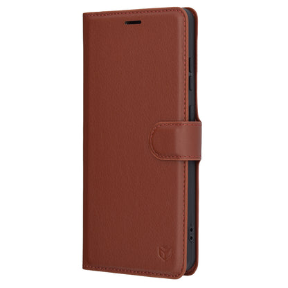 Deksel for OnePlus 13R, Techsuit, Leather Folio, Brun