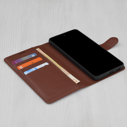 Deksel for OnePlus 13R, Techsuit, Leather Folio, Brun