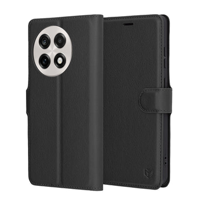 Deksel for OnePlus 13R, Techsuit, Leather Folio, Svart