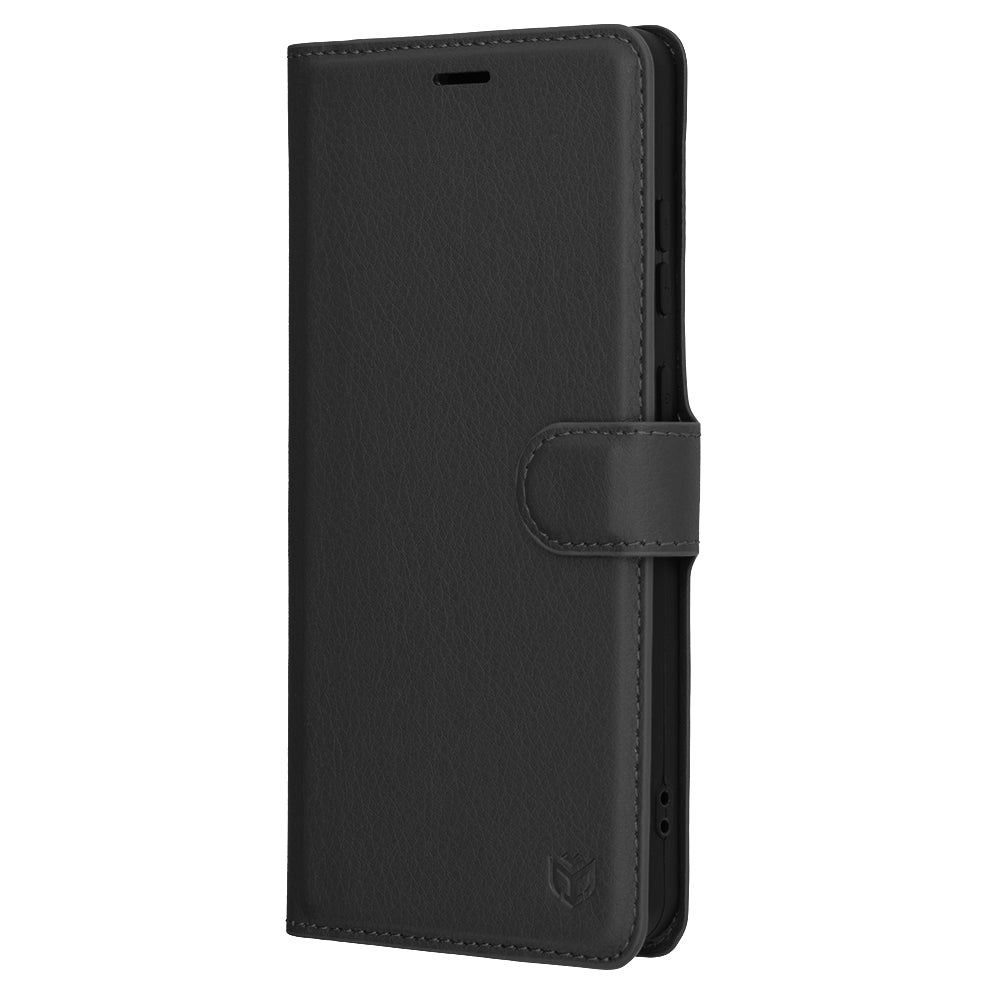 Deksel for OnePlus 13R, Techsuit, Leather Folio, Svart