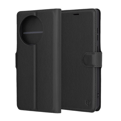 Deksel for OnePlus 13R, Techsuit, Leather Folio, Svart