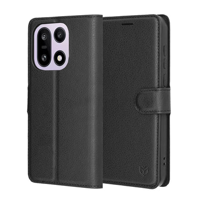 Deksel for OnePlus 15, Techsuit, Leather Folio, Svart