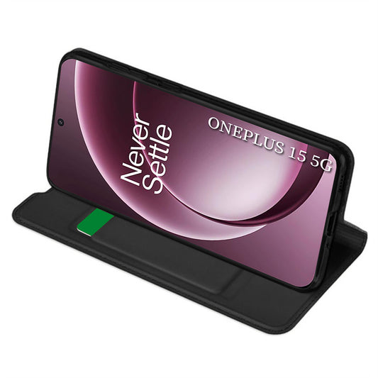 Deksel for OnePlus 15, Techsuit, Magskin Book, Svart