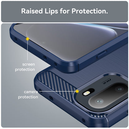 Deksel for OnePlus 15R, Techsuit, Karbon, Blå