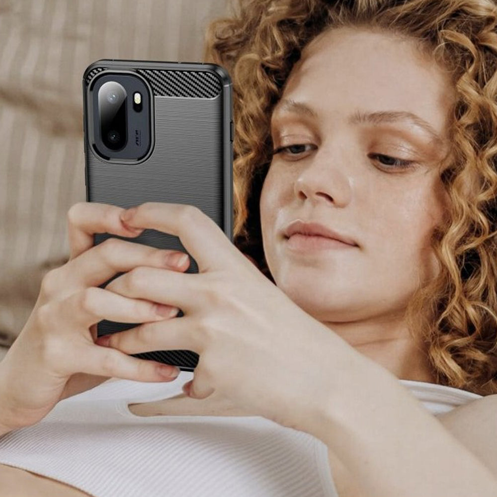 Deksel for OnePlus 15R, Techsuit, Karbon, Svart