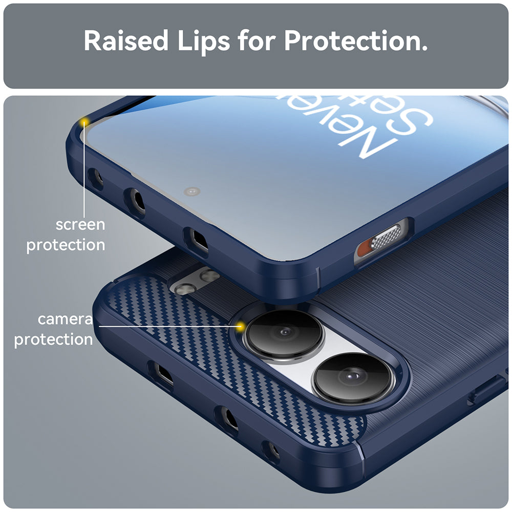 Deksel for OnePlus Nord 4, Techsuit, Karbon, Blå