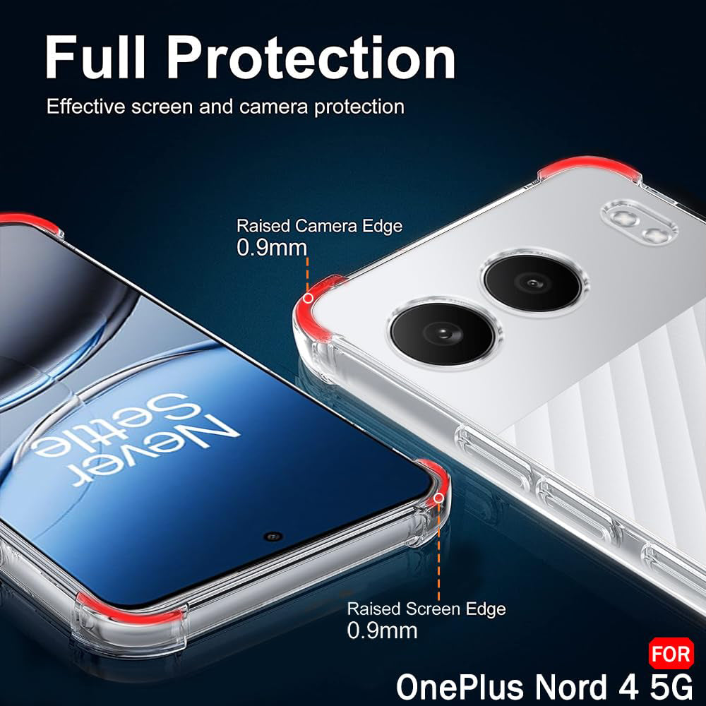 Deksel for OnePlus Nord 4, Techsuit, Støtsikker Klar, Transparent