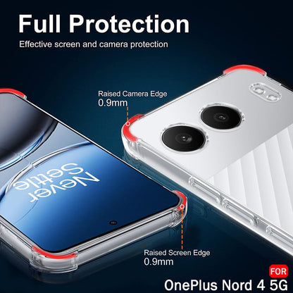 Deksel for OnePlus Nord 4, Techsuit, Støtsikker Klar, Transparent