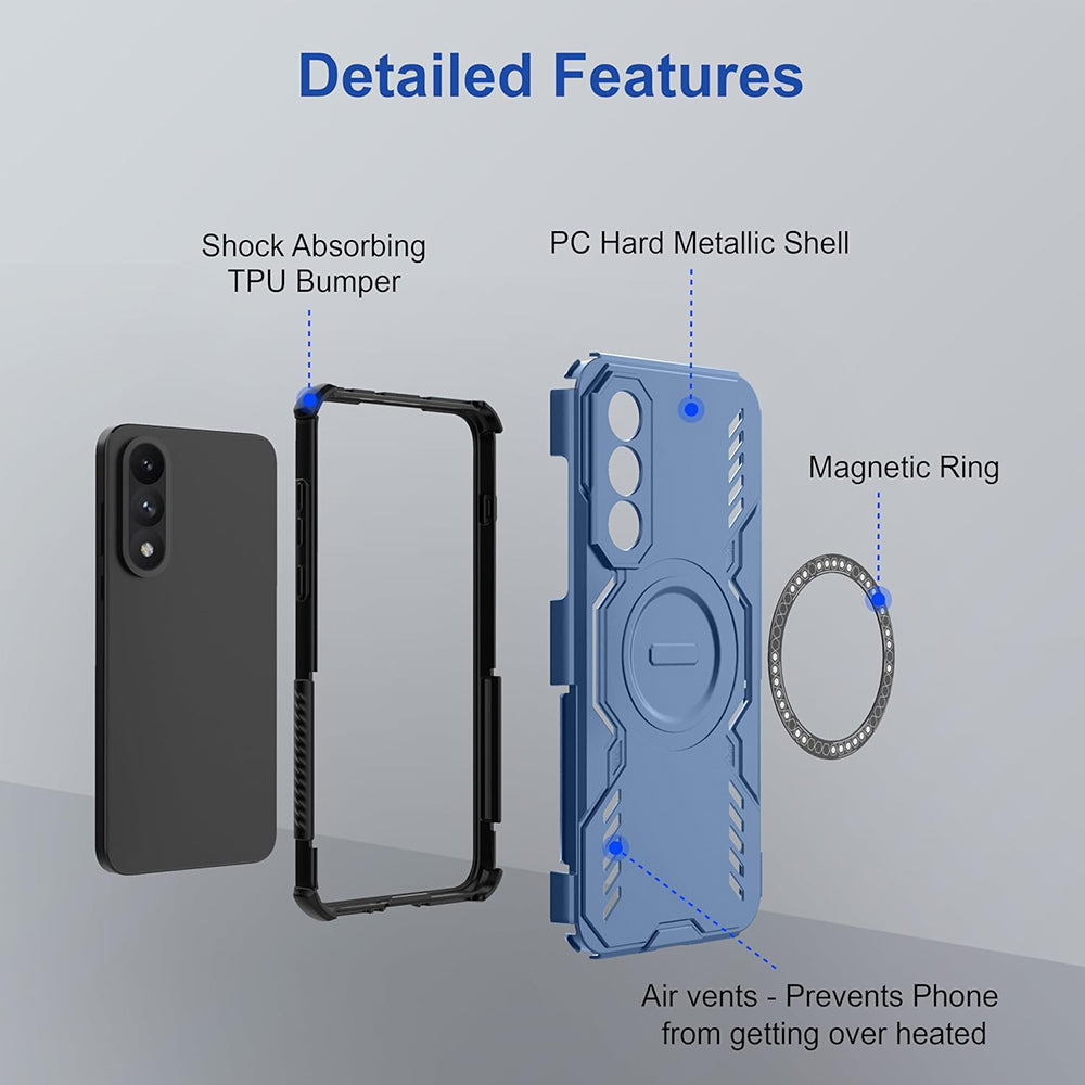 MagSafe-deksel for OnePlus Nord 5, Techsuit, ArmorMag, Blå