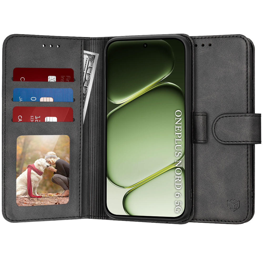 Deksel for OnePlus Nord 6, Techsuit, Diary Book, Svart