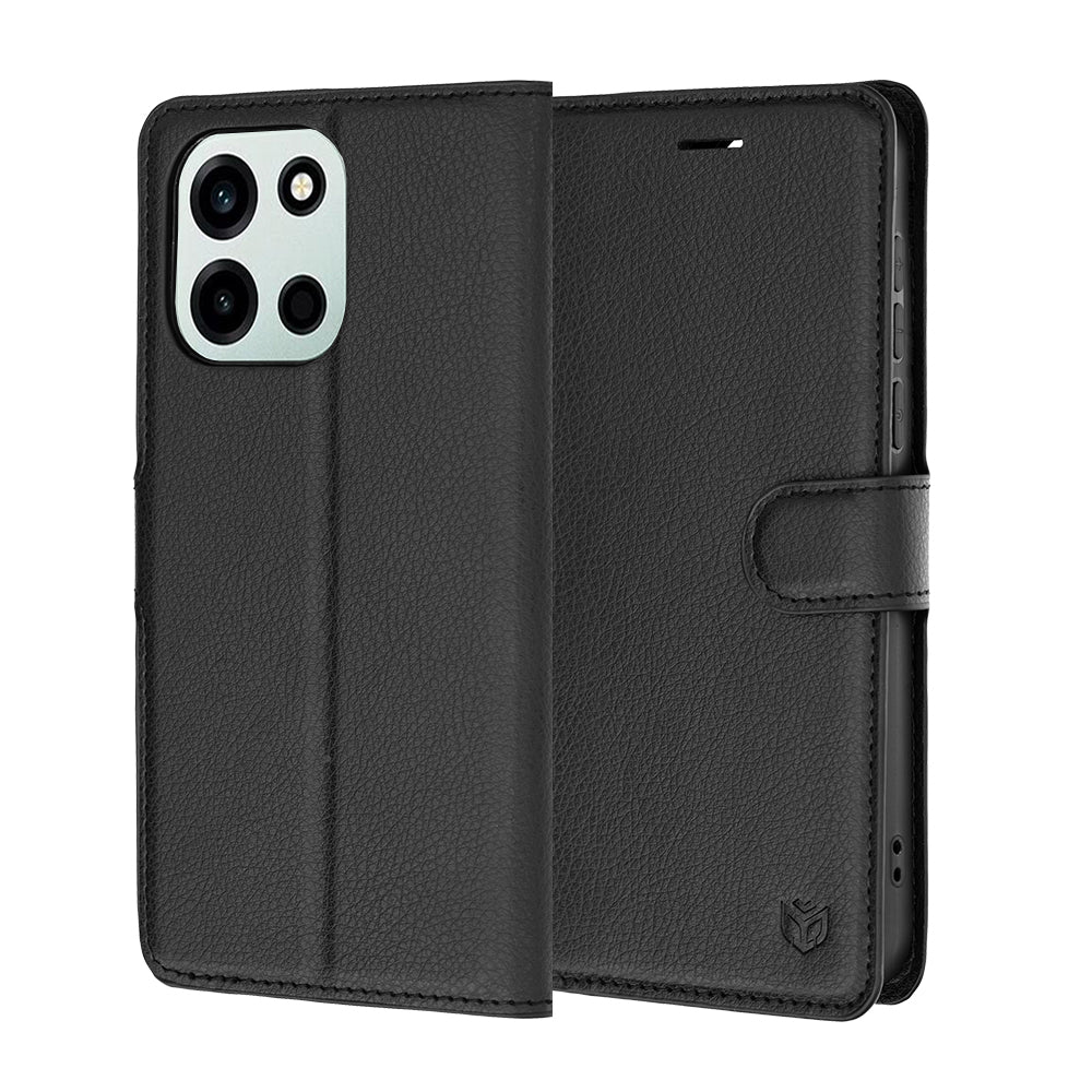 Deksel for OnePlus Nord 6, Techsuit, Leather Folio, Svart