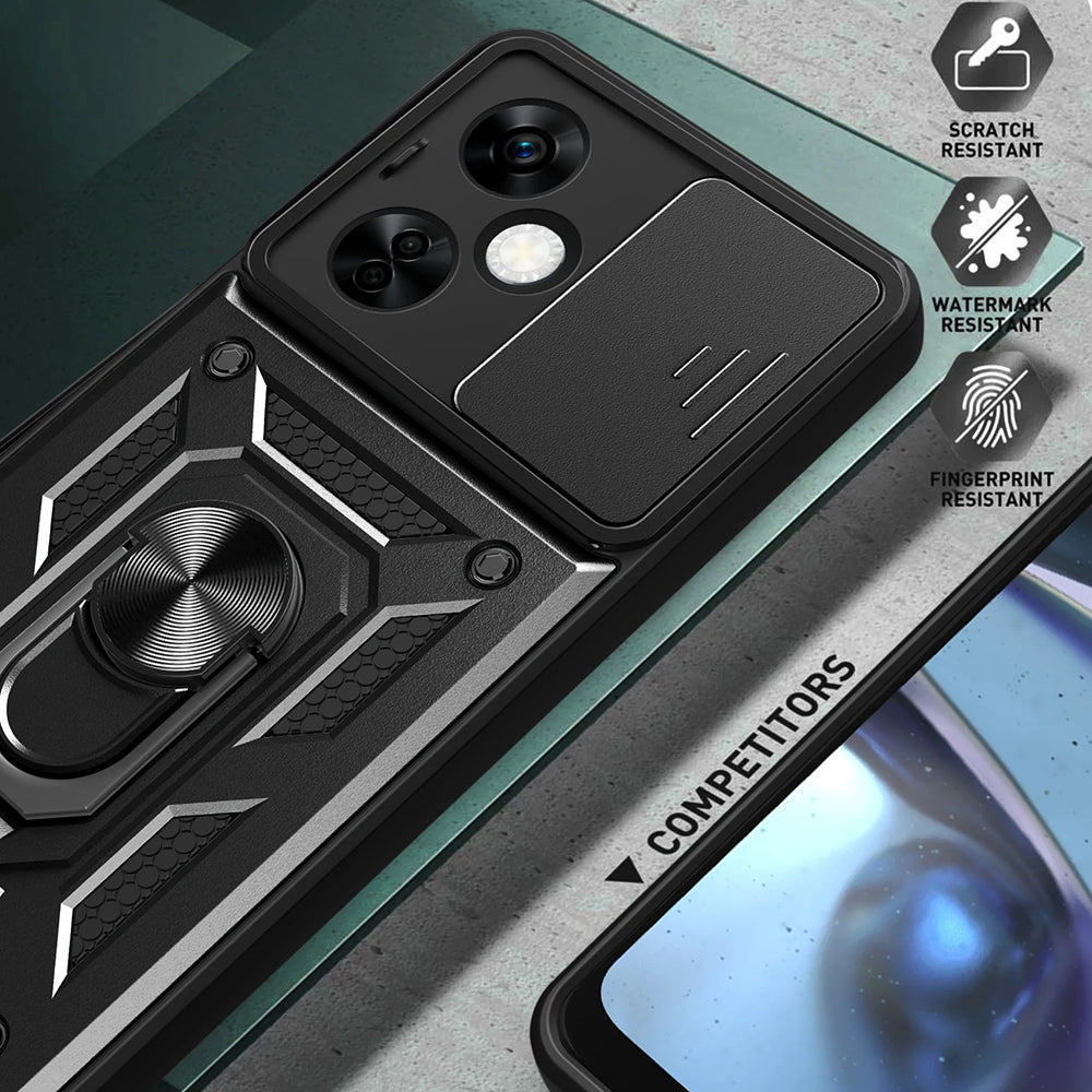 Deksel for OnePlus Nord CE 3 Lite, Techsuit, CamShield, Svart
